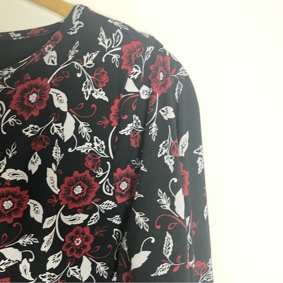 J. Jill Floral Print Long Sleeve Dress Size M - Picture 3 of 9